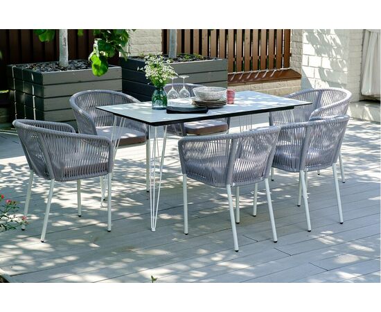 "Руссо" обеденный стол из HPL 150х80см, цвет молочный, изображение 4 | Интернет магазин мебели и декора LifeDekor