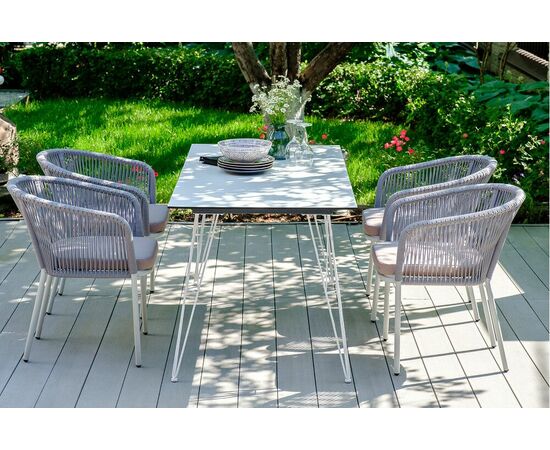 "Руссо" обеденный стол из HPL 150х80см, цвет молочный, изображение 7 | Интернет магазин мебели и декора LifeDekor