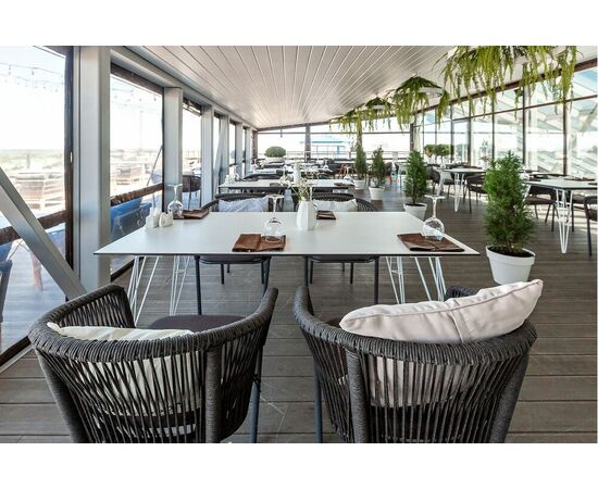 "Руссо" обеденный стол из HPL 150х80см, цвет молочный, изображение 11 | Интернет магазин мебели и декора LifeDekor