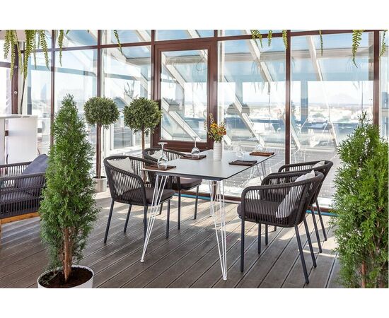 "Руссо" обеденный стол из HPL 150х80см, цвет молочный, изображение 14 | Интернет магазин мебели и декора LifeDekor