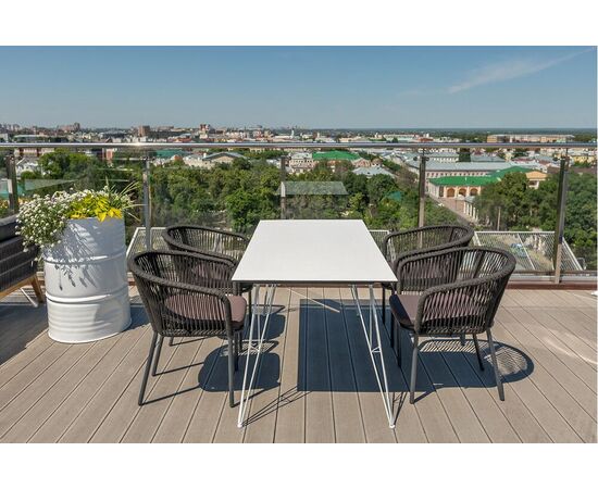 "Руссо" обеденный стол из HPL 150х80см, цвет молочный, изображение 16 | Интернет магазин мебели и декора LifeDekor