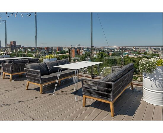 "Руссо" обеденный стол из HPL 150х80см, цвет молочный, изображение 21 | Интернет магазин мебели и декора LifeDekor