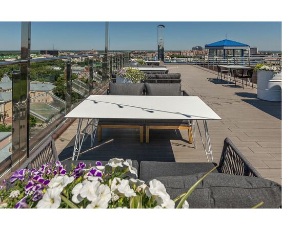 "Руссо" обеденный стол из HPL 150х80см, цвет молочный, изображение 22 | Интернет магазин мебели и декора LifeDekor