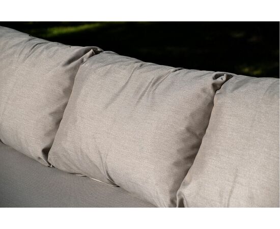 "Верона" лаунж-зона 5-местная плетеная из роупа (веревки), каркас алюминиевый белый, роуп бежевый, изображение 10 | Интернет магазин мебели и декора LifeDekor