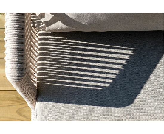 "Верона" лаунж-зона 5-местная плетеная из роупа (веревки), каркас алюминиевый белый, роуп бежевый, изображение 11 | Интернет магазин мебели и декора LifeDekor