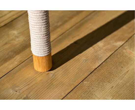 "Верона" лаунж-зона 5-местная плетеная из роупа (веревки), каркас алюминиевый белый, роуп бежевый, изображение 15 | Интернет магазин мебели и декора LifeDekor