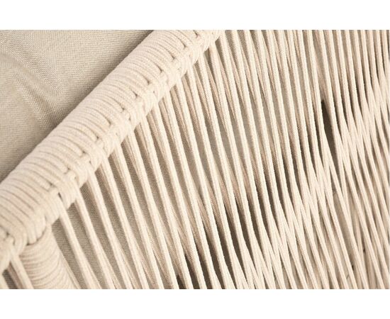 "Верона" лаунж-зона 5-местная плетеная из роупа (веревки), каркас алюминиевый белый, роуп бежевый, изображение 26 | Интернет магазин мебели и декора LifeDekor