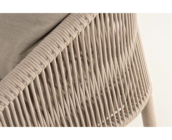 "Верона" лаунж-зона 5-местная плетеная из роупа (веревки), каркас алюминиевый белый, роуп бежевый, изображение 29 | Интернет магазин мебели и декора LifeDekor