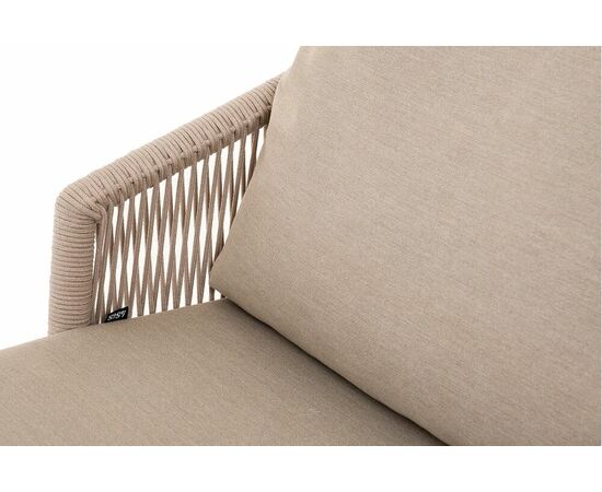 "Верона" лаунж-зона 5-местная плетеная из роупа (веревки), каркас алюминиевый белый, роуп бежевый, изображение 30 | Интернет магазин мебели и декора LifeDekor