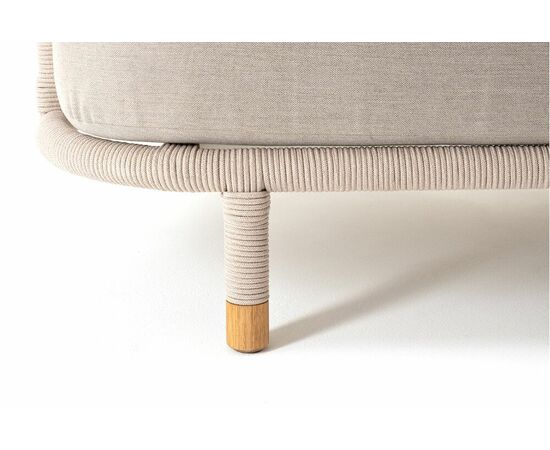 "Верона" лаунж-зона 5-местная плетеная из роупа (веревки), каркас алюминиевый белый, роуп бежевый, изображение 33 | Интернет магазин мебели и декора LifeDekor