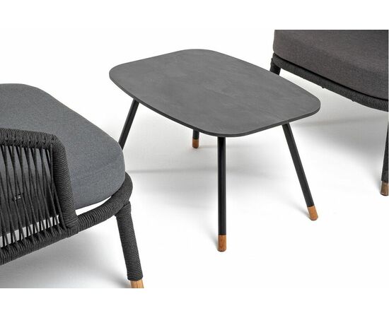 "Лугано" лаунж-зона 5-местная плетеная из роупа (веревки), каркас алюминиевый темно-серый, роуп темно-серый, изображение 25 | Интернет магазин мебели и декора LifeDekor