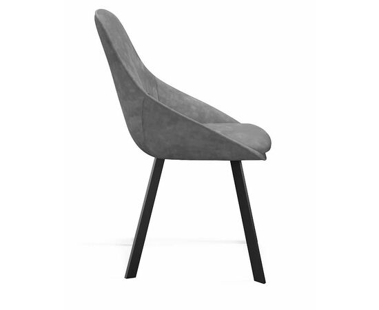 Стул DikLine 246 поворотный, AM14 серый, ножки черные, изображение 3 | Интернет магазин мебели и декора LifeDekor