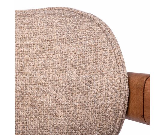 Стул Rich рогожка латте с ножками цвета орех, изображение 8 | Интернет магазин мебели и декора LifeDekor
