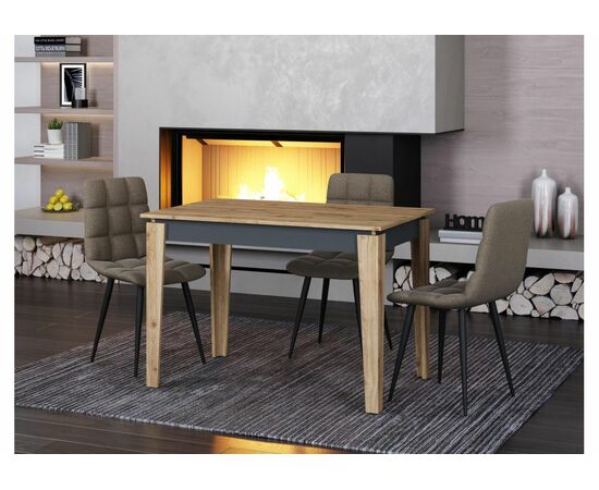 Стол деревянный Аркон дуб вотан / графит, изображение 2 | Интернет магазин мебели и декора LifeDekor