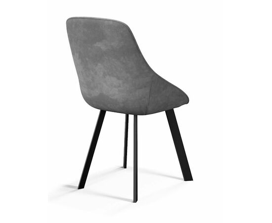 Стул DikLine 246 поворотный, AM14 серый, ножки черные, изображение 4 | Интернет магазин мебели и декора LifeDekor