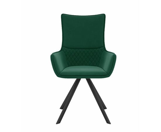 Стул DikLine 289 поворотный K13 изумруд, ножки черные, изображение 2 | Интернет магазин мебели и декора LifeDekor