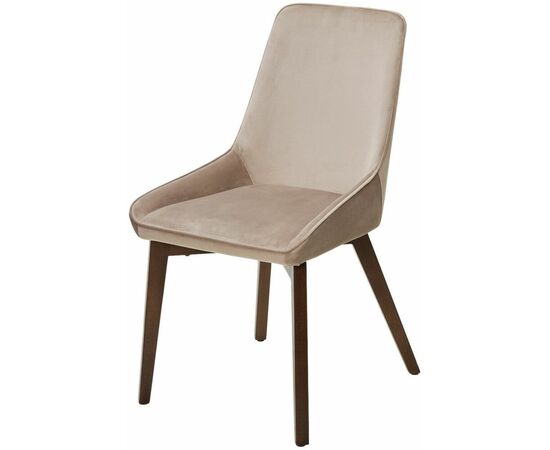 Стул CRISTIAN Future-009 латте, велюр / орех, ®DISAUR | Интернет магазин мебели и декора LifeDekor