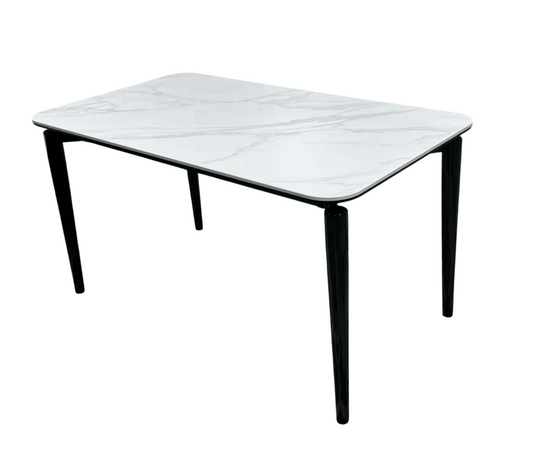 Стол обеденный Блум ART2922-140W, 140х80х75 см, белая керамика/черный, изображение 4 | Интернет магазин мебели и декора LifeDekor