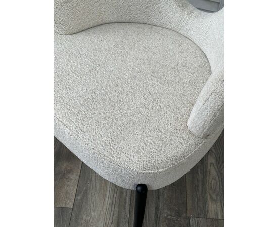 Стул VALTER RAVEN22 Бежево-белый, ткань / Черный каркас, ®DISAUR, изображение 5 | Интернет магазин мебели и декора LifeDekor