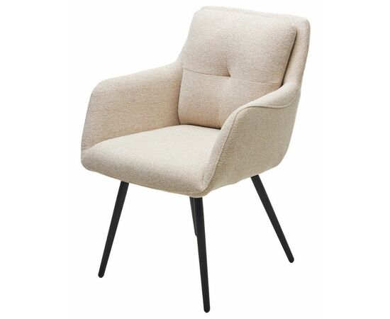 Стул VALLEYS Бежевый Lake-110, ткань / черный каркас / Товарный знак DISAUR | Интернет магазин мебели и декора LifeDekor