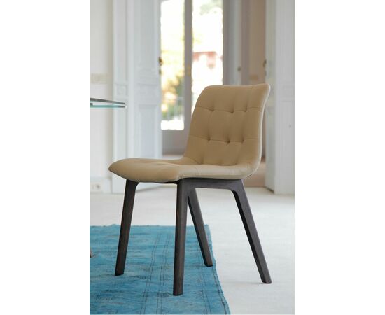 Стул KUGA 40.37 (ELM L008 WOODS/ TR518 песочный, экокожа), изображение 2 | Интернет магазин мебели и декора LifeDekor