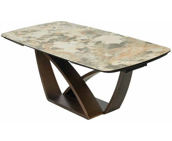 Стол ALONSO 200 TL-137  матовый, испанская керамика / брашированный каркас, цвет медный, ®DISAUR, изображение 15 | Интернет магазин мебели и декора LifeDekor