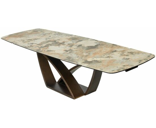 Стол ALONSO 200 TL-137  матовый, испанская керамика / брашированный каркас, цвет медный, ®DISAUR, изображение 20 | Интернет магазин мебели и декора LifeDekor