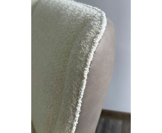 Стул VOLCANO Белый Wales-101, ткань / светло-бежевый Maison 09, экокожа/  черный каркас, DISAUR, изображение 5 | Интернет магазин мебели и декора LifeDekor