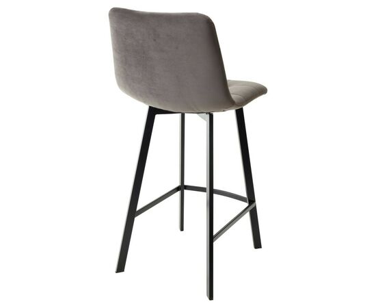 Полубарный стул CHILLI-QB SQUARE графит #14, велюр/ черный каркас (H=66cm) М-City, изображение 2 | Интернет магазин мебели и декора LifeDekor