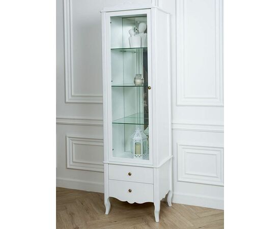 Шкаф-витрина "Версаль" (белый), изображение 2 | Интернет магазин мебели и декора LifeDekor
