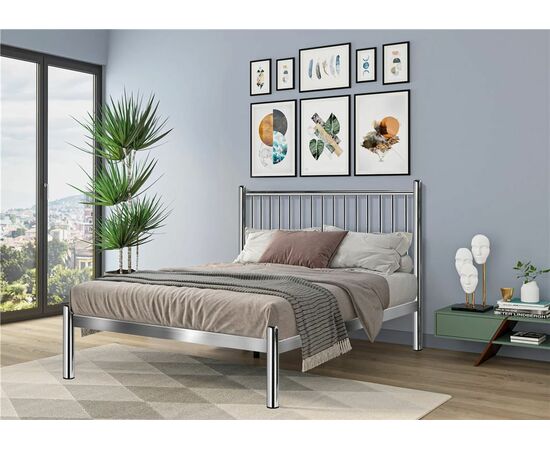 Кровать односпальная АРЗУ (120х200/металлическое основание) Хром | Интернет магазин мебели и декора LifeDekor