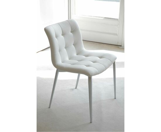 Стул KUGA 40.38 (G093 хром/ TR505 белый, экокожа), изображение 2 | Интернет магазин мебели и декора LifeDekor