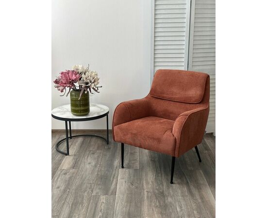 Кресло MAGDA Cato-08 коричневый, ткань / черный каркас, ®DISAUR, изображение 5 | Интернет магазин мебели и декора LifeDekor