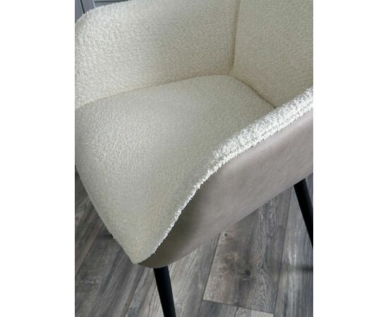 Стул VOLCANO Белый Wales-101, ткань / светло-бежевый Maison 09, экокожа/  черный каркас, DISAUR, изображение 8 | Интернет магазин мебели и декора LifeDekor