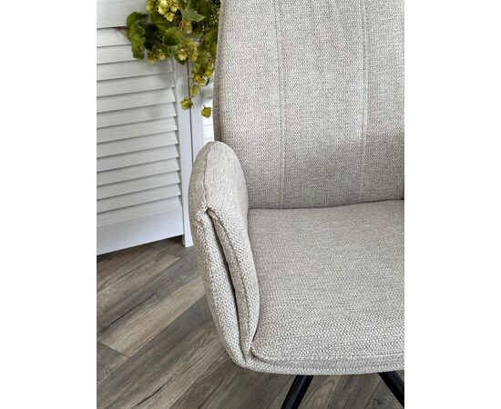 Стул YOZEF 360 град. поворот. KN01-04 Светло-серый, ткань / Черный, ®DISAUR, изображение 4 | Интернет магазин мебели и декора LifeDekor