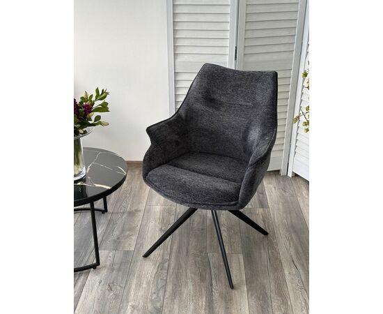 Стул OVE 360 град. поворот. RAVEN18 Серый, ткань / Черный, ®DISAUR, изображение 2 | Интернет магазин мебели и декора LifeDekor