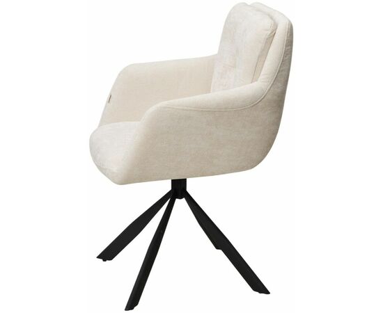 Стул ФЕДЕРИКО ДАНС 180 град. поворотный, NORDIC 11 Молочный / Черный каркас, M-City, изображение 6 | Интернет магазин мебели и декора LifeDekor