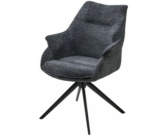 Стул OVE 360 град. поворот. RAVEN18 Серый, ткань / Черный, ®DISAUR | Интернет магазин мебели и декора LifeDekor