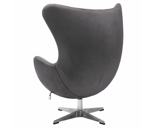 Кресло EGG STYLE CHAIR тёмно-серый, искусственная замша, изображение 5 | Интернет магазин мебели и декора LifeDekor