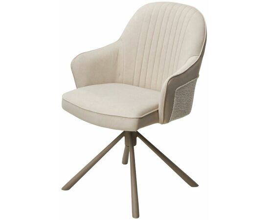 Стул RIKARD 360 град. кремовый RIELY-111 /PRESENT-120, шенилл - велюр / латте каркас, ®DISAUR | Интернет магазин мебели и декора LifeDekor