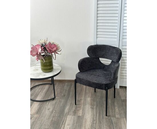 Стул VALTER RAVEN18 Серый, ткань / Черный каркас, ®DISAUR, изображение 3 | Интернет магазин мебели и декора LifeDekor