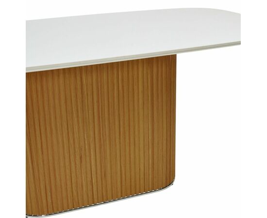 Стол TAMPA 180 цвет БЕЛЫЙ, керамика / Каркас OAK, ®DISAUR, изображение 5 | Интернет магазин мебели и декора LifeDekor