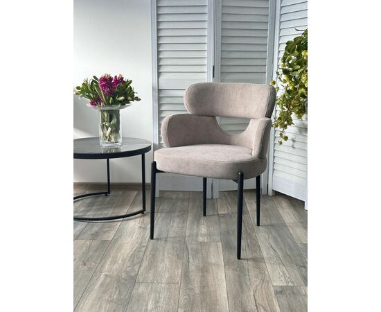 Стул VALTER AR627-11B Молочный, ткань / Черный каркас, ®DISAUR, изображение 4 | Интернет магазин мебели и декора LifeDekor