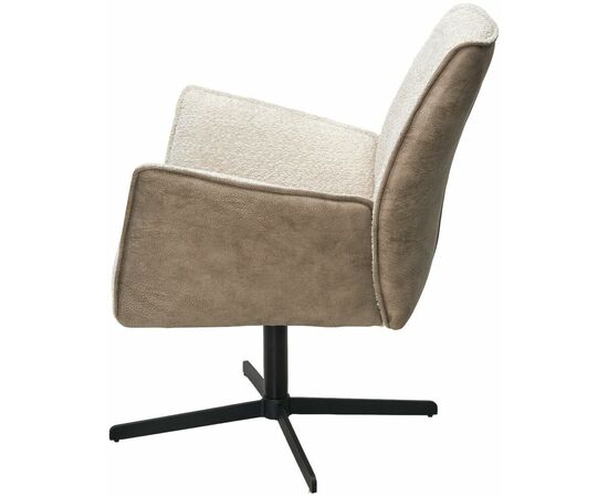 Кресло BELFAST 360 град. XD841-02 Бежевый, букле/ GINO-101 Бежевый, ткань/ Черный, ®DISAUR, изображение 7 | Интернет магазин мебели и декора LifeDekor