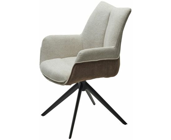 Стул PONTUS 360 град. поворот. KN01-05 Бежевый/ BZ1046-21 Коричневый/ Черный, ®DISAUR, изображение 9 | Интернет магазин мебели и декора LifeDekor