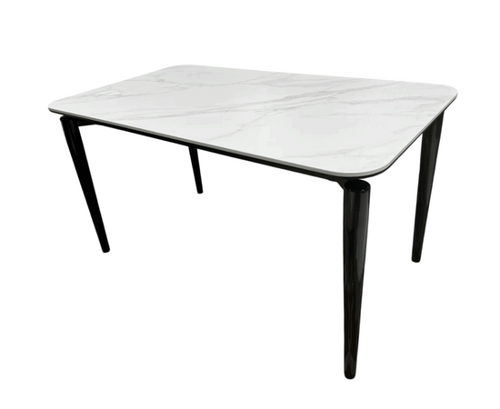 Стол обеденный Блум ART2922-160W, 160х90х75 см, белая керамика/черный | Интернет магазин мебели и декора LifeDekor