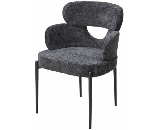 Стул VALTER RAVEN18 Серый, ткань / Черный каркас, ®DISAUR | Интернет магазин мебели и декора LifeDekor