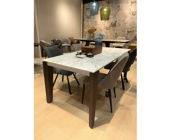 Стол ESMIR 180 MATTE ARABESCATO SOLID CERAMIC/ орех, ®DISAUR, изображение 3 | Интернет магазин мебели и декора LifeDekor