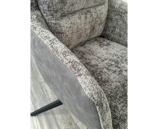 Стул GARLAND 360 град. поворот. HAGA-16 Серый, ткань/ GINO-457 Серый, ткань/ Черный, ®DISAUR, изображение 3 | Интернет магазин мебели и декора LifeDekor