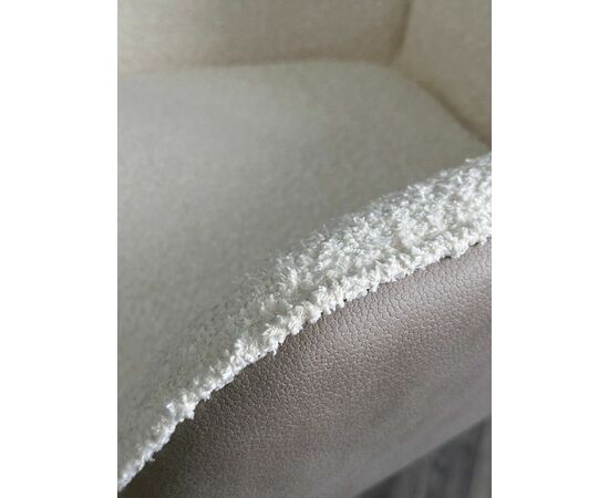 Стул VOLCANO Белый Wales-101, ткань / светло-бежевый Maison 09, экокожа/  черный каркас, DISAUR, изображение 6 | Интернет магазин мебели и декора LifeDekor